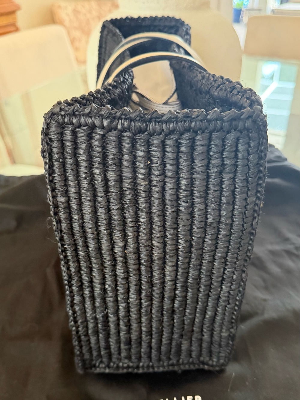 DeMellier “The Capri” Black Tote with Cream Front Pocket - Picture 6 of 9